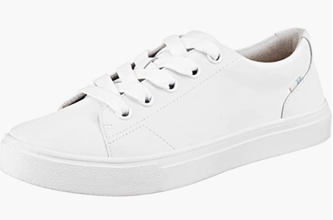 Toms comfortable white sneaker womens for travel