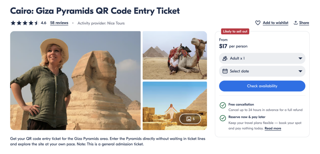 Visiting the Pyramids of Giza without a guide