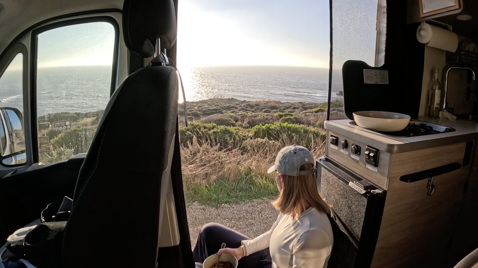 campervan on the Pacific Coast Highway
